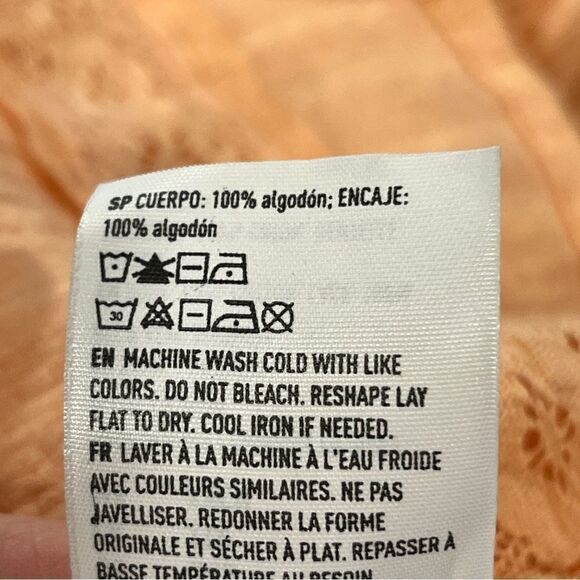 American Eagle salmon color lace crop‎ top size XXS - Picture 11 of 13